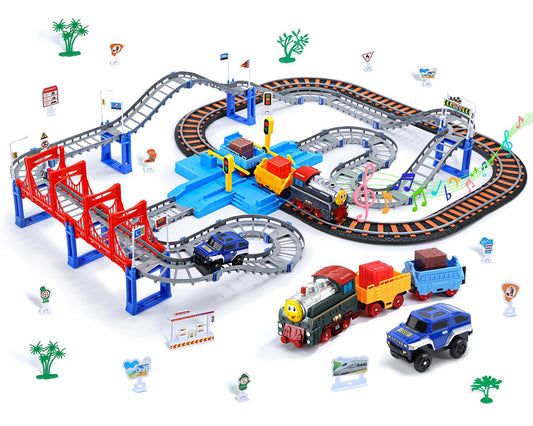 CUTE STONE train set tracks for imaginative play and fine motor skills