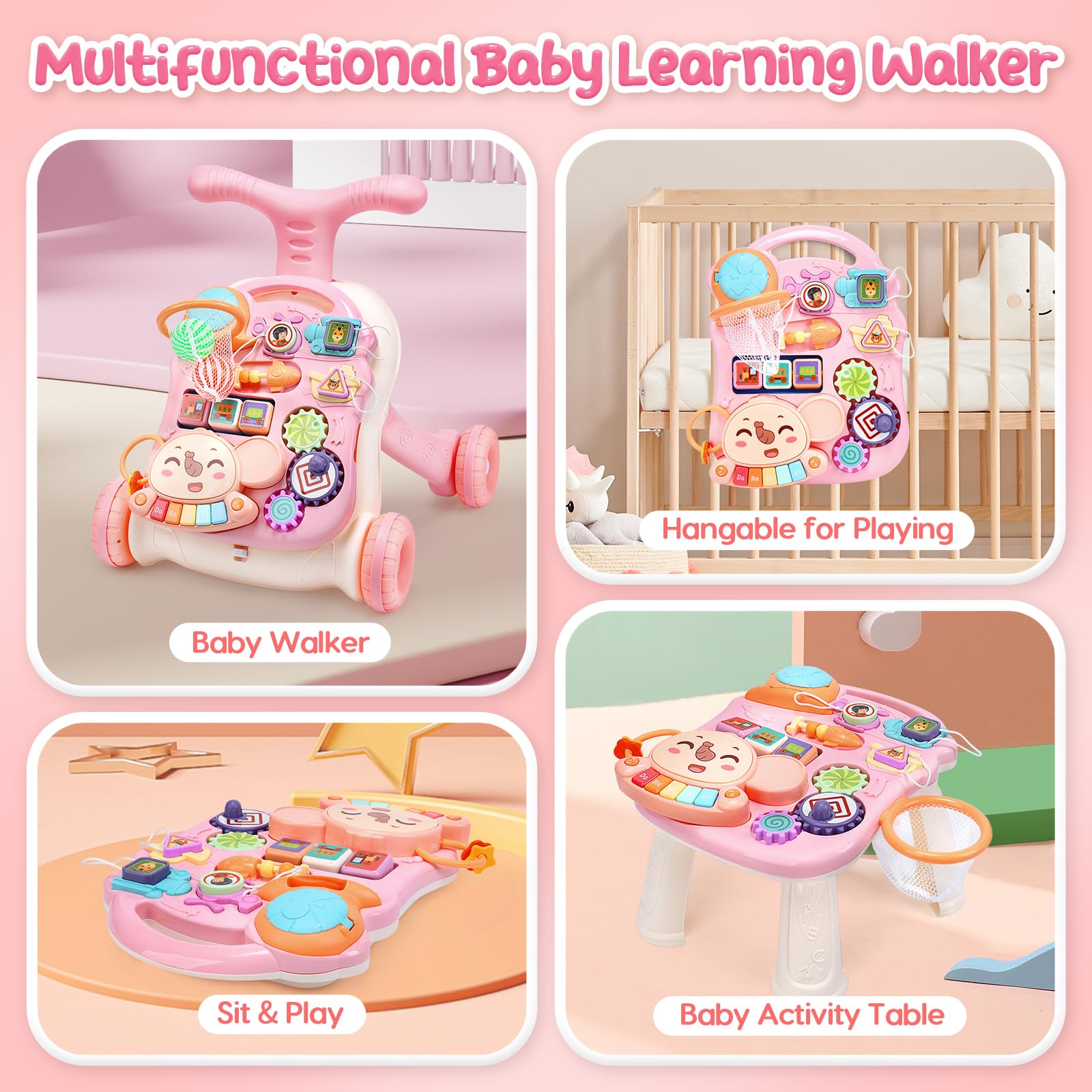 CUTE STONE wide triangular-base design enhances stability during play.