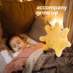 Cute Sun Plush Toy baby-safe soft texture suggests gentle snuggles for infants.