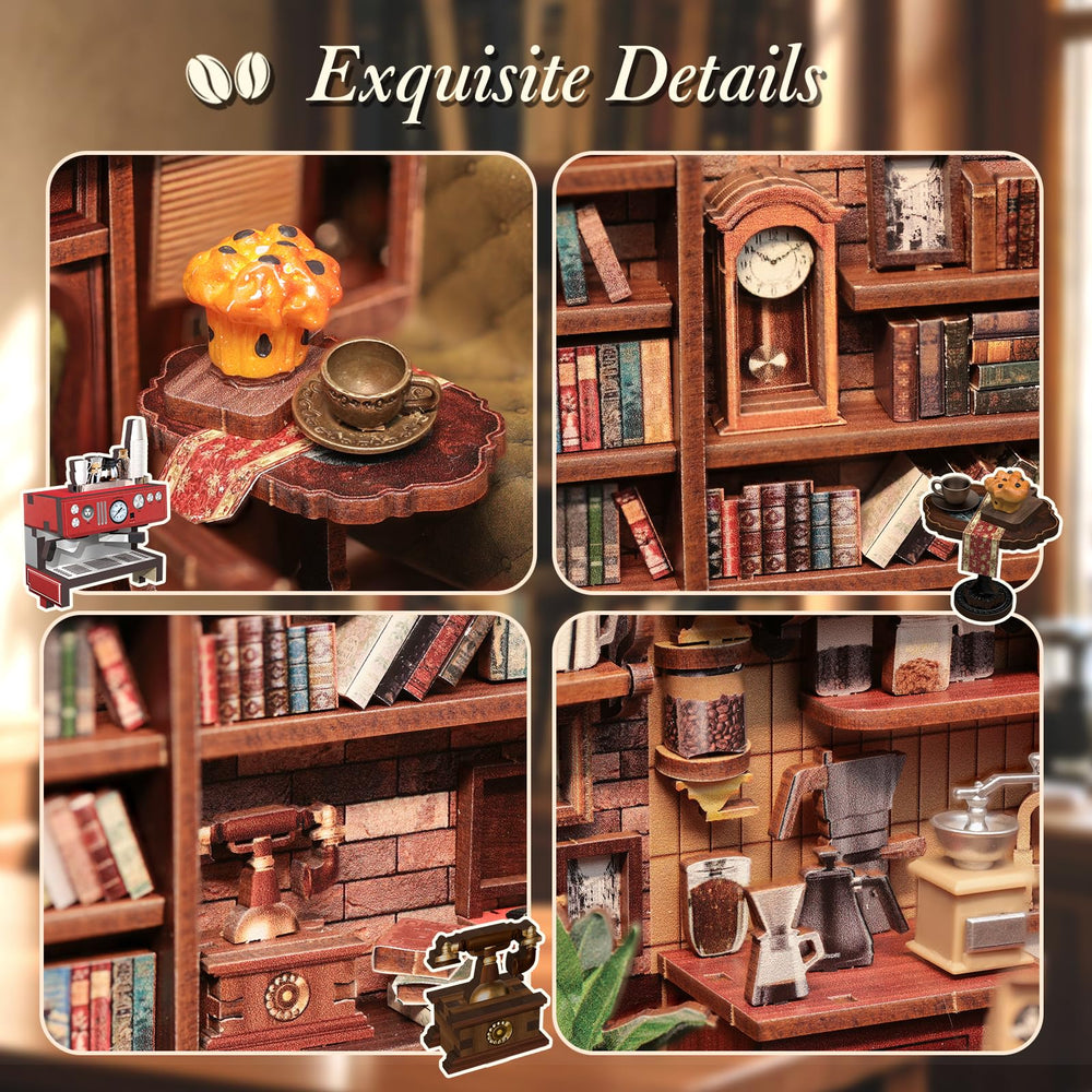 CUTEBEE Assembled book nook decor adds character to any bookshelf
