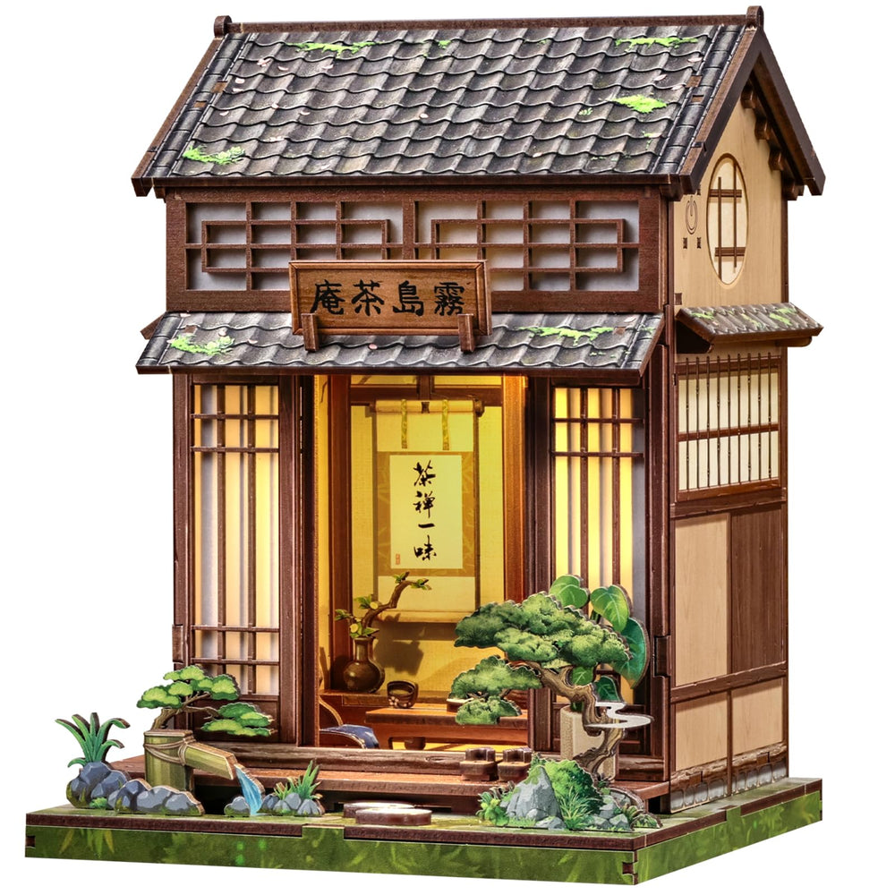 Cutebee Book Nook Kit Kirishima Cha-an interior scene elevates desk decor.