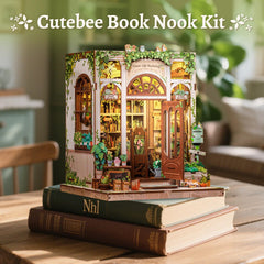 CUTEBEE Book Nook Kit functional bookend doubles as decorative display.
