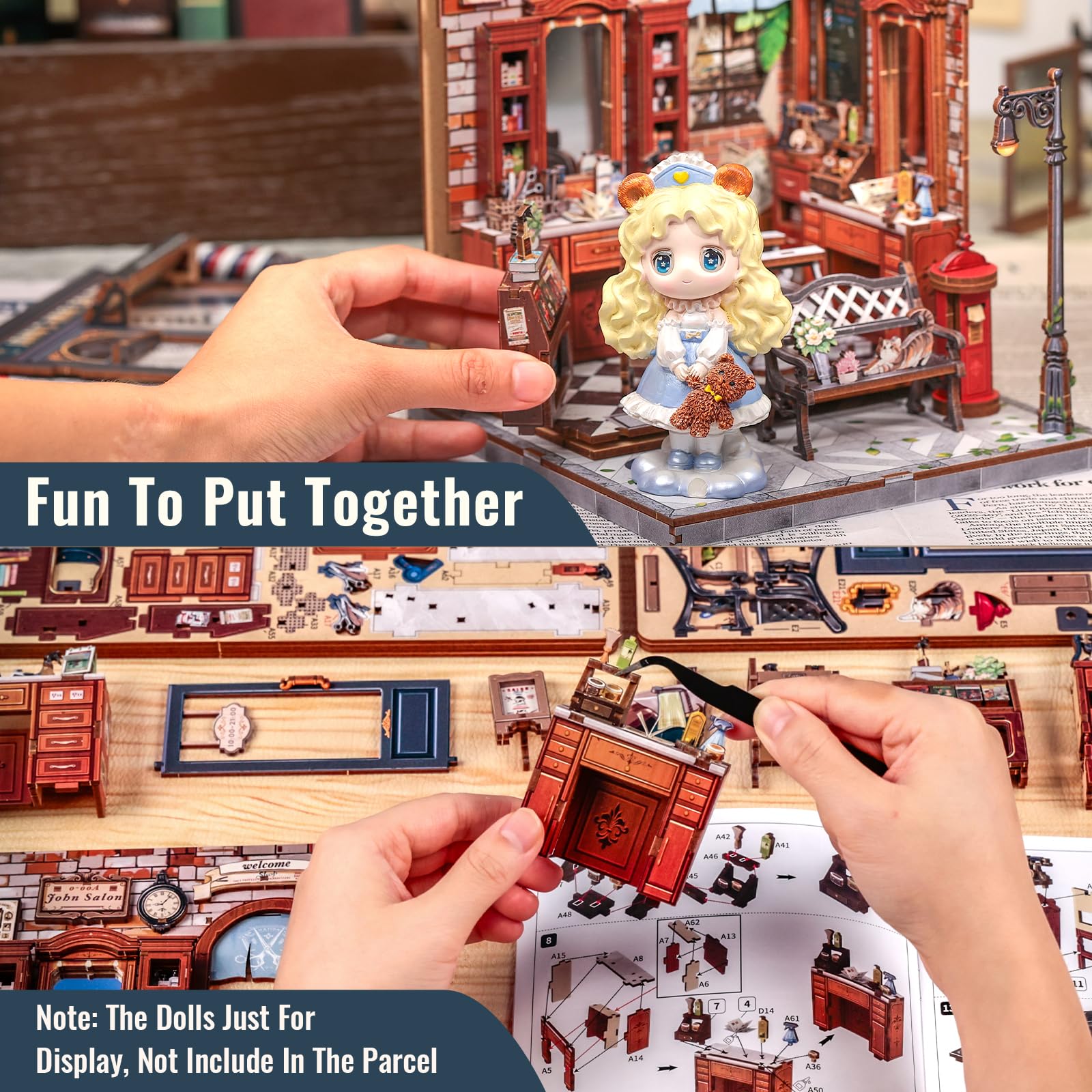 CUTEBEE Book Nook Kit compact desk decor doubles as a thoughtful gift.