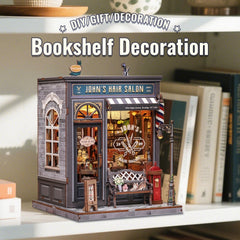 CUTEBEE Book Nook Kit DIY puzzle ready for mindful crafting sessions.