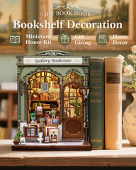 CUTEBEE Book Nook Kit – detailed miniature books create a cozy, lifelike display