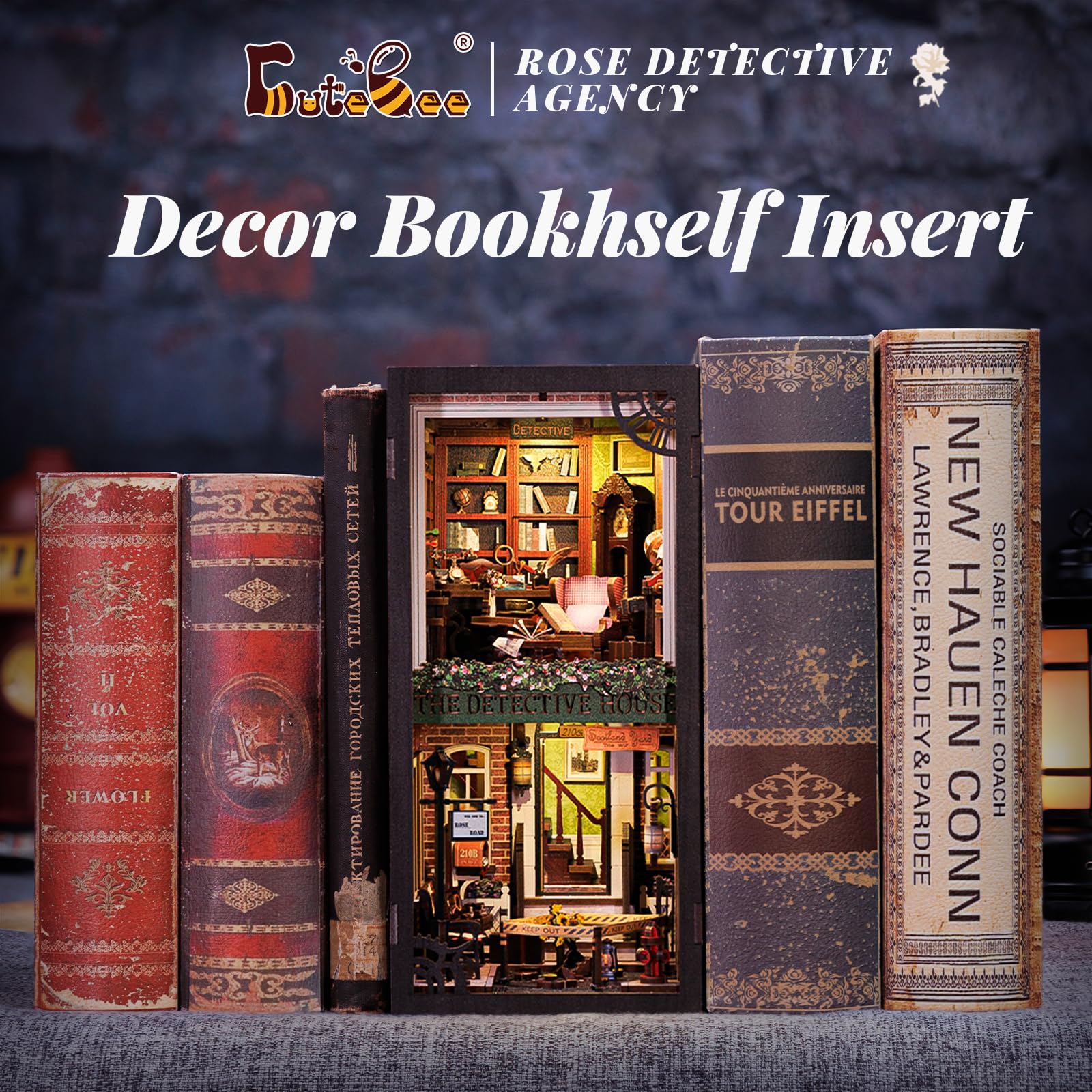 Cutebee Book Nook Kit dust cover keeps scenes clean and pristine.