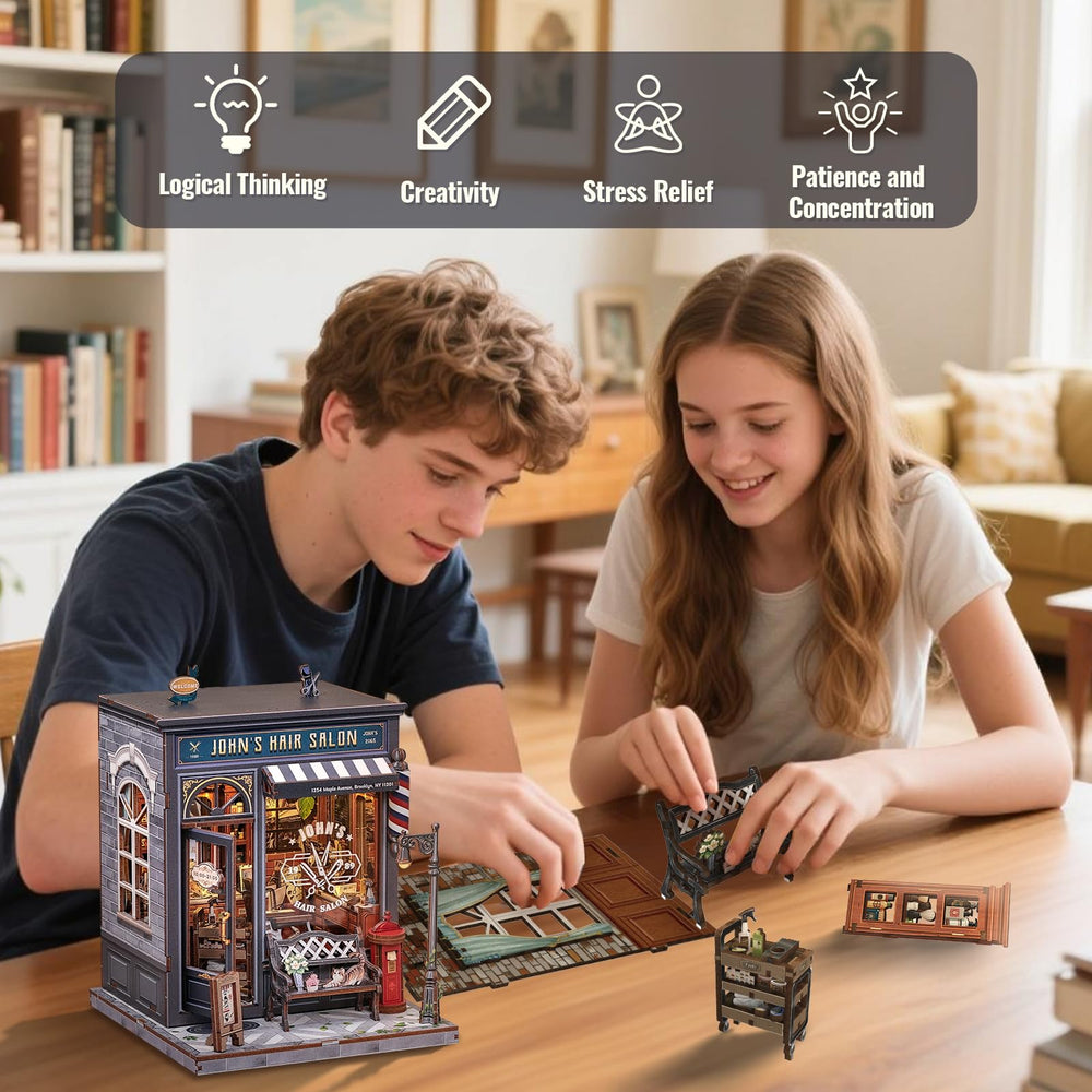 CUTEBEE Book Nook Kit easy assembly supports family bonding and creativity.
