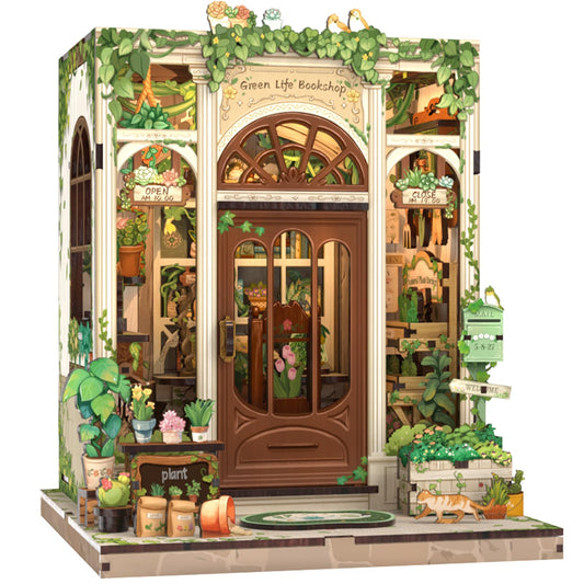 CUTEBEE Book Nook Kit on display in a cozy Green Life Bookstore corner, inviting reading