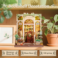 CUTEBEE Book Nook Kit miniature bakery shelves add charm to any room.