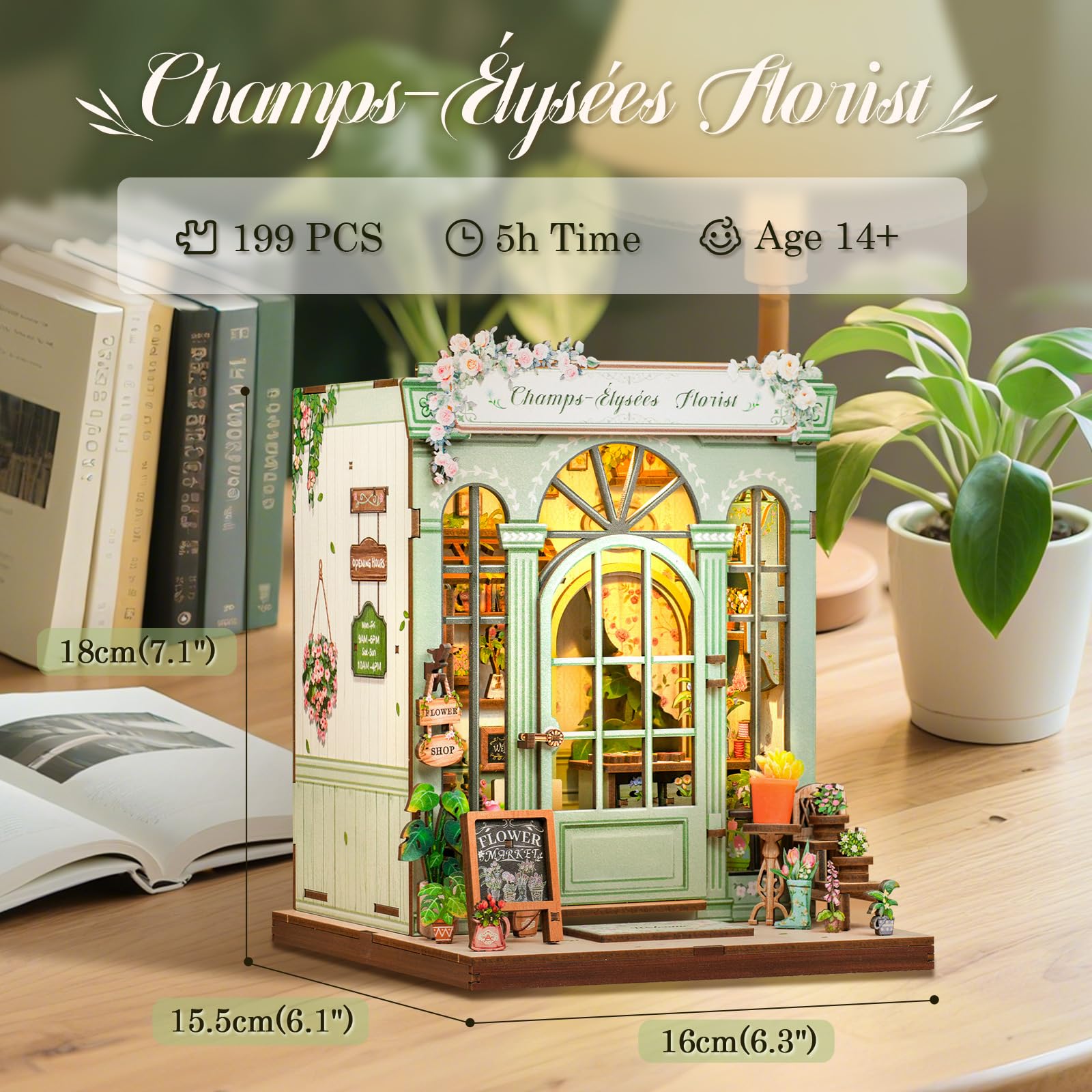 CUTEBEE Book Nook Kit miniature décor enhances personal storytelling in your space.