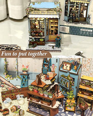 CUTEBEE Book Nook kit parts laid out inviting screen-free creativity.