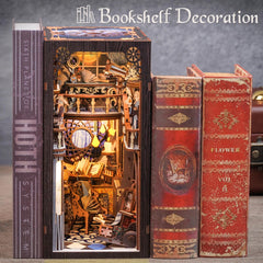 CUTEBEE Book Nook Kit internal scene creates a peaceful reading nook.
