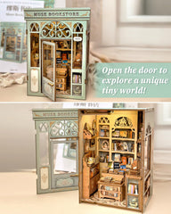 CUTEBEE Book Nook Kit shelves and books showing detailed craftsmanship