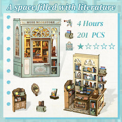 CUTEBEE Book Nook Kit sunlit window cutout adds warm ambience