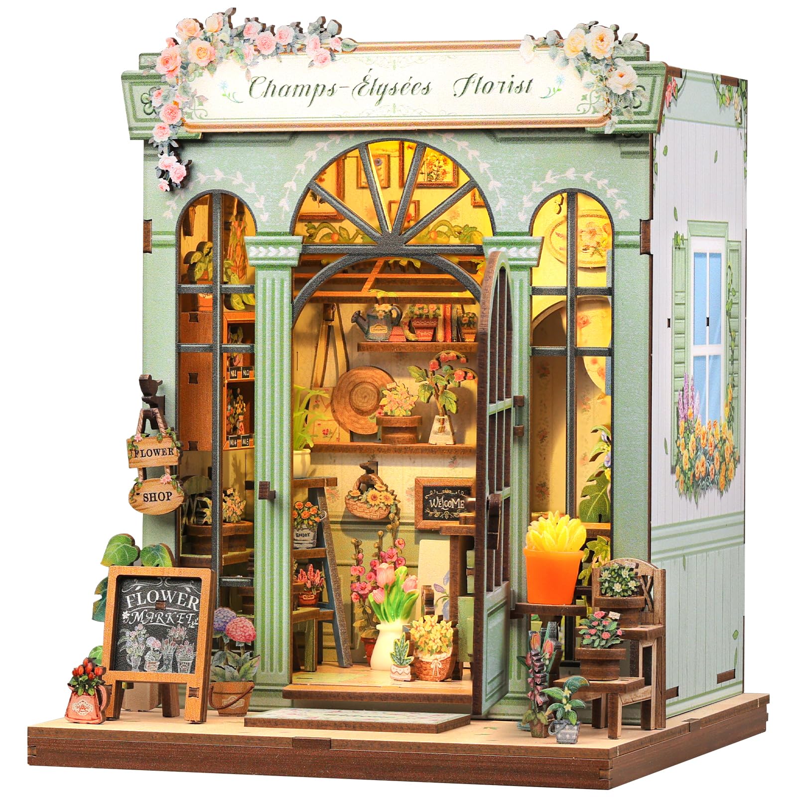 CUTEBEE Book Nook Kit unboxing reveals a charming miniature garden in your space.