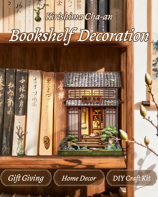 Cutebee LED-lit book nook creates a warm glow for evening ambiance.