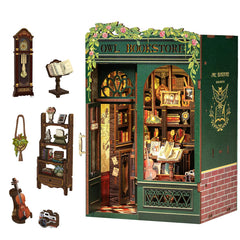 CUTEBEE Owl Bookstore front—Renaissance vibe for display and inspiration.