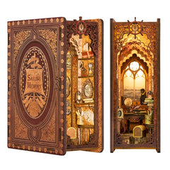 Cutebee Book Nook sailing memory scene enhances bookshelf ambiance.