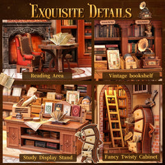 CUTEBEE Book Nook shelf display adds cozy library ambiance to desks.