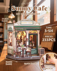 CUTEBEE Book Nook Sunny Cafe interior glows warmly for relaxing breaks