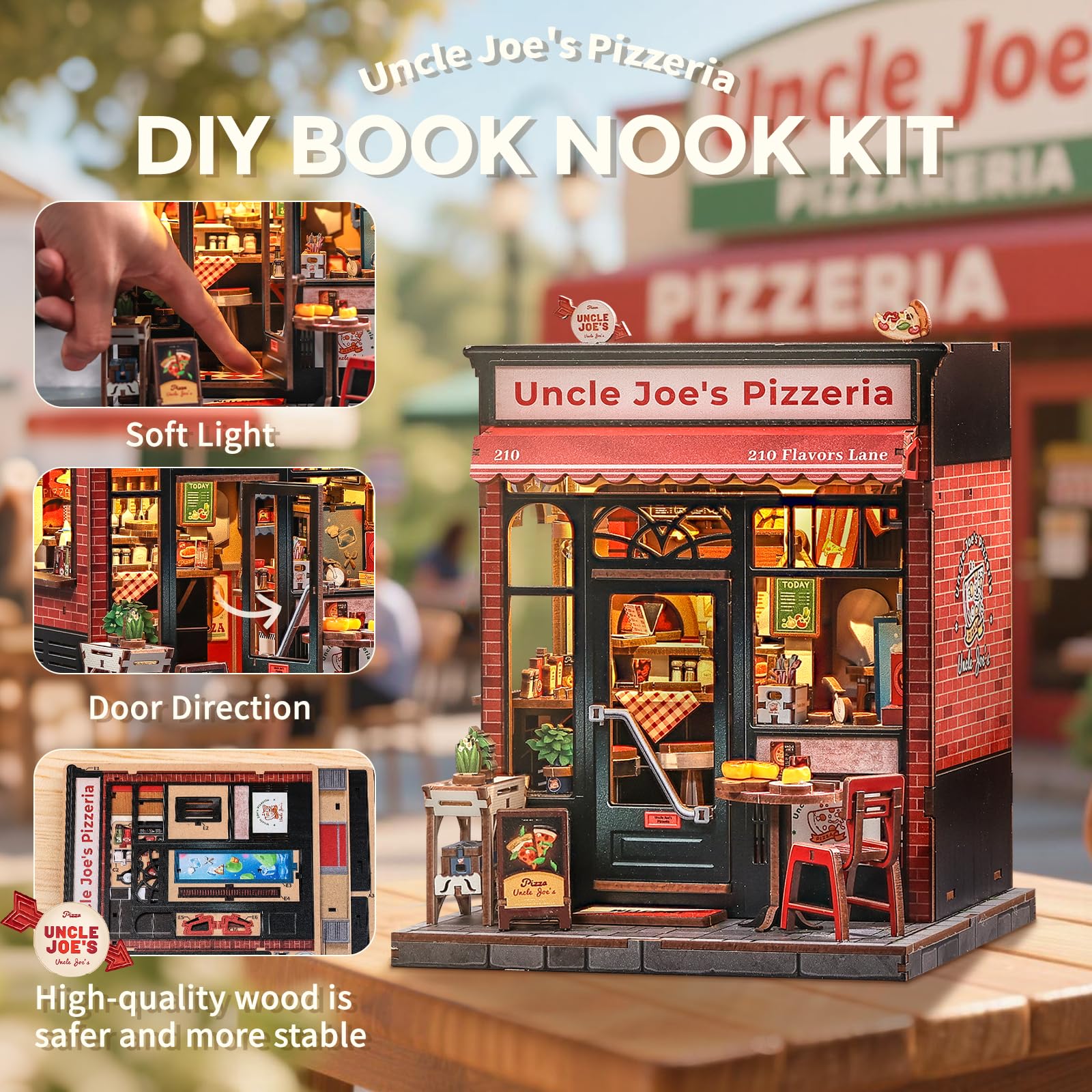 CUTEBEE Uncle Joe's Pizzeria shelves highlight tiny details ideal for gift-worthy décor