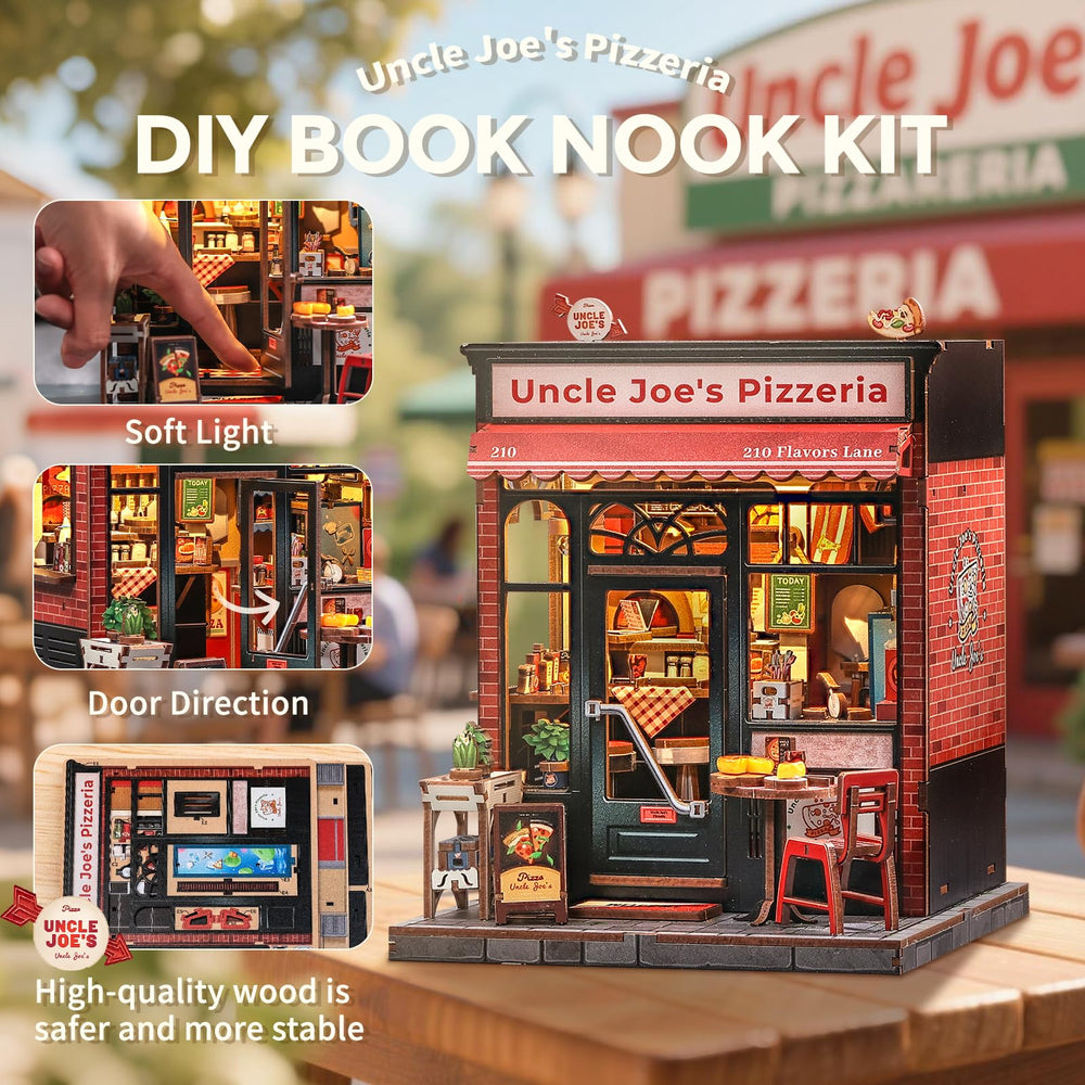 CUTEBEE Uncle Joe's Pizzeria shelves highlight tiny details ideal for gift-worthy décor