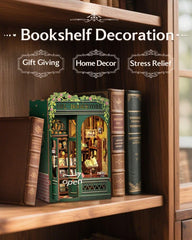 Cutebee Book Nook Wooden Parts showcase high-quality laser-cut craftsmanship.