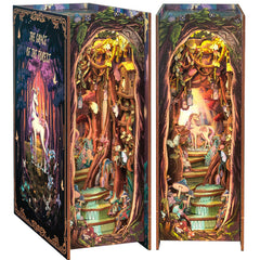 Cutebee Book Nook Grace Forest on a shelf creates a cozy decor centerpiece.