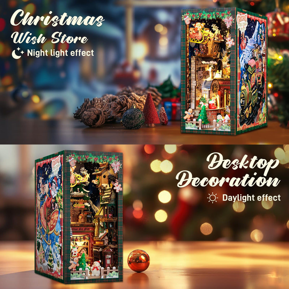Cutebee Christmas Book Nook Kit assembly guide for a smooth crafting journey.