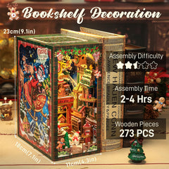 Cutebee Christmas Book Nook Kit DIY process highlighting an engaging craft experience for adults and teens.