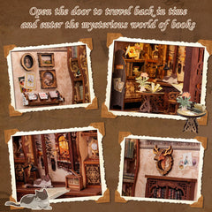 CUTEBEE completed Book Nook display showcases the finished miniature scene elegantly.