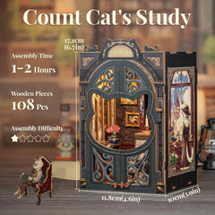 Cutebee DIY miniature book nook features laser-cut, precolored parts for paint-free assembly.