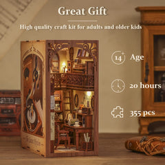 CUTEBEE DIY miniature details including guitars and phonographs spark creative focus.