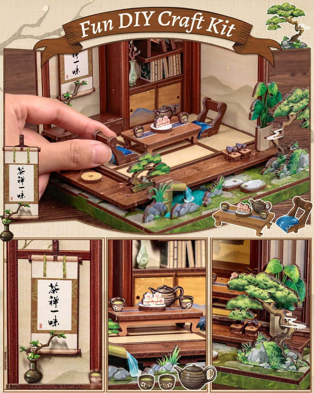 Cutebee DIY miniature puzzle offers relaxing hands-on creativity for adults and teens.