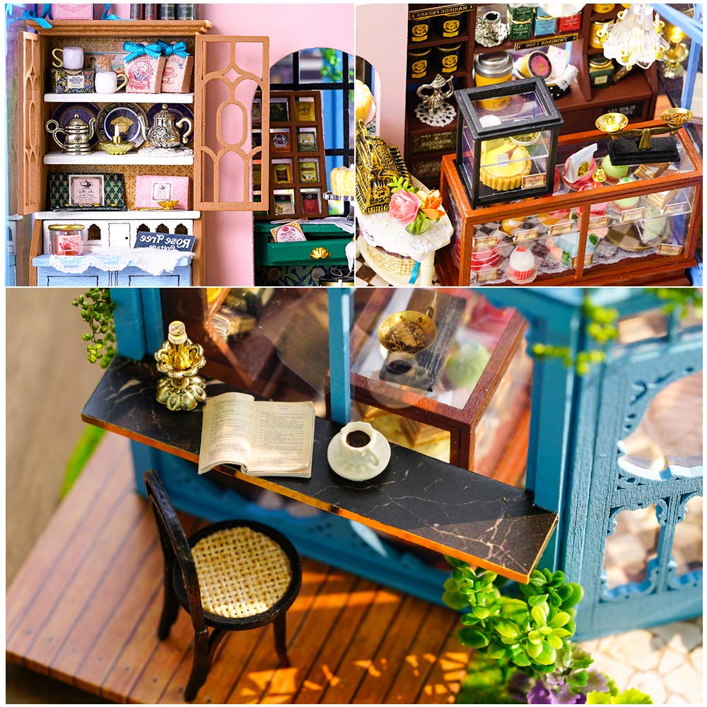 CUTEBEE Dollhouse assembly kit with precise parts for satisfying DIY
