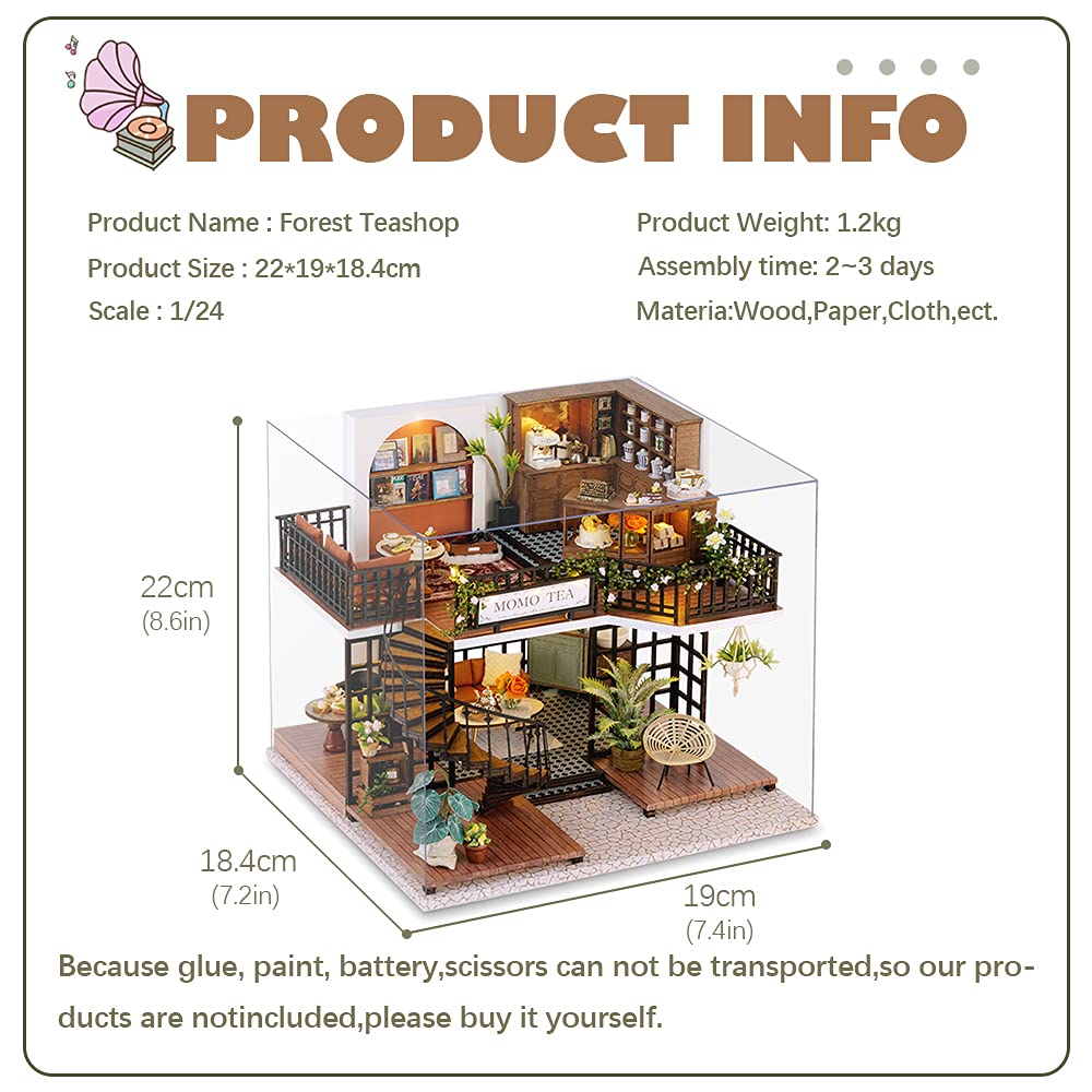 Cutebee dollhouse LED light adds cozy ambiance to finished mini rooms