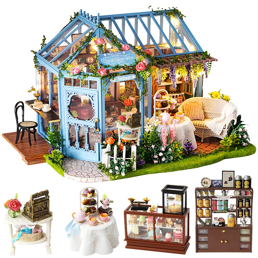 CUTEBEE Rose Garden Tea House exterior for elegant display and collection