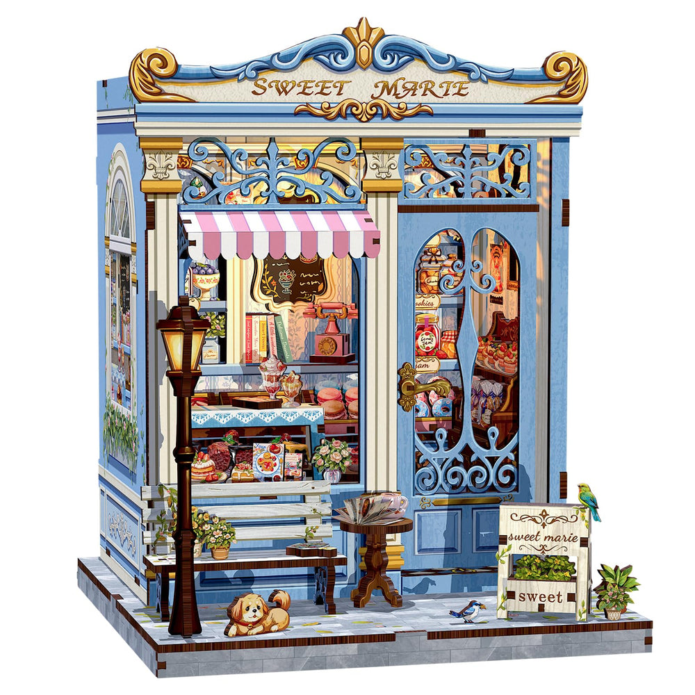 CUTEBEE Sweet Marie book nook kit shop front for cozy bookshelf décor