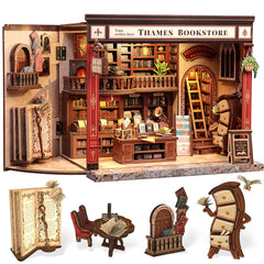 CUTEBEE Thames Bookstore front exterior highlights vintage red brick charm for cozy shelves.