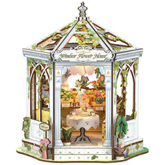 CUTEBEE Windsor Flower House cover view highlighting elegant exterior for shelf display