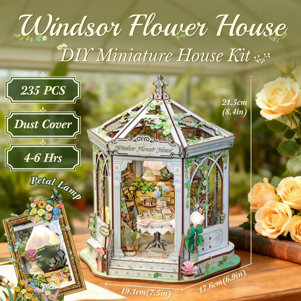 CUTEBEE Windsor Flower House ornate walls showcase intricate details for tabletop decor