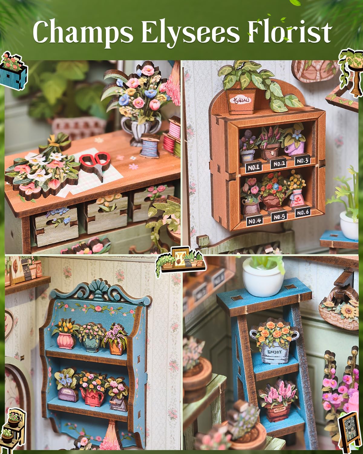 Night glow from Cutefun Book Nook LED lighting in a cozy display.