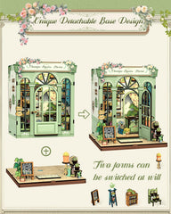 199-piece Cutefun Book Nook puzzle pieces ready to snap together.