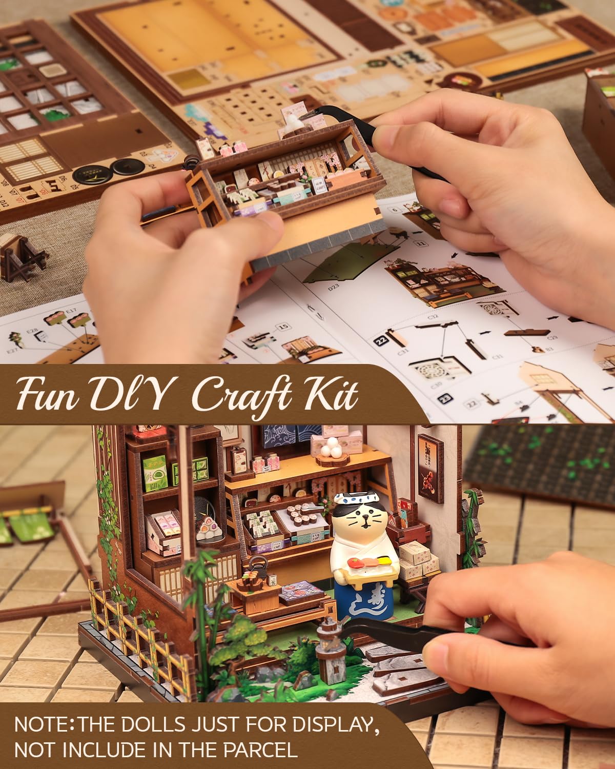Cutefun Book Nook Instruction Guide helps beginners complete the build
