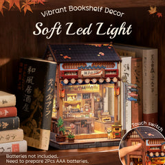 Cutefun Book Nook wooden structure highlighting craftsmanship and texture.