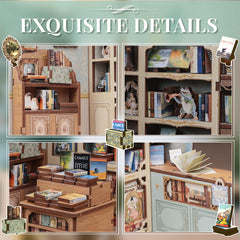 Cutefun Book Nook Kit dust-proof sheet protects display