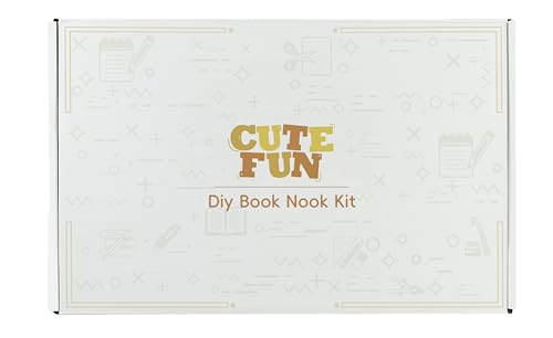 Cutefun Book Nook Kit instruction booklet ready for assembly