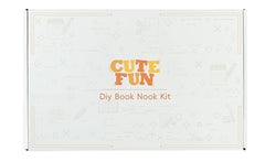 Cutefun Book Nook Kit instruction booklet ready for assembly