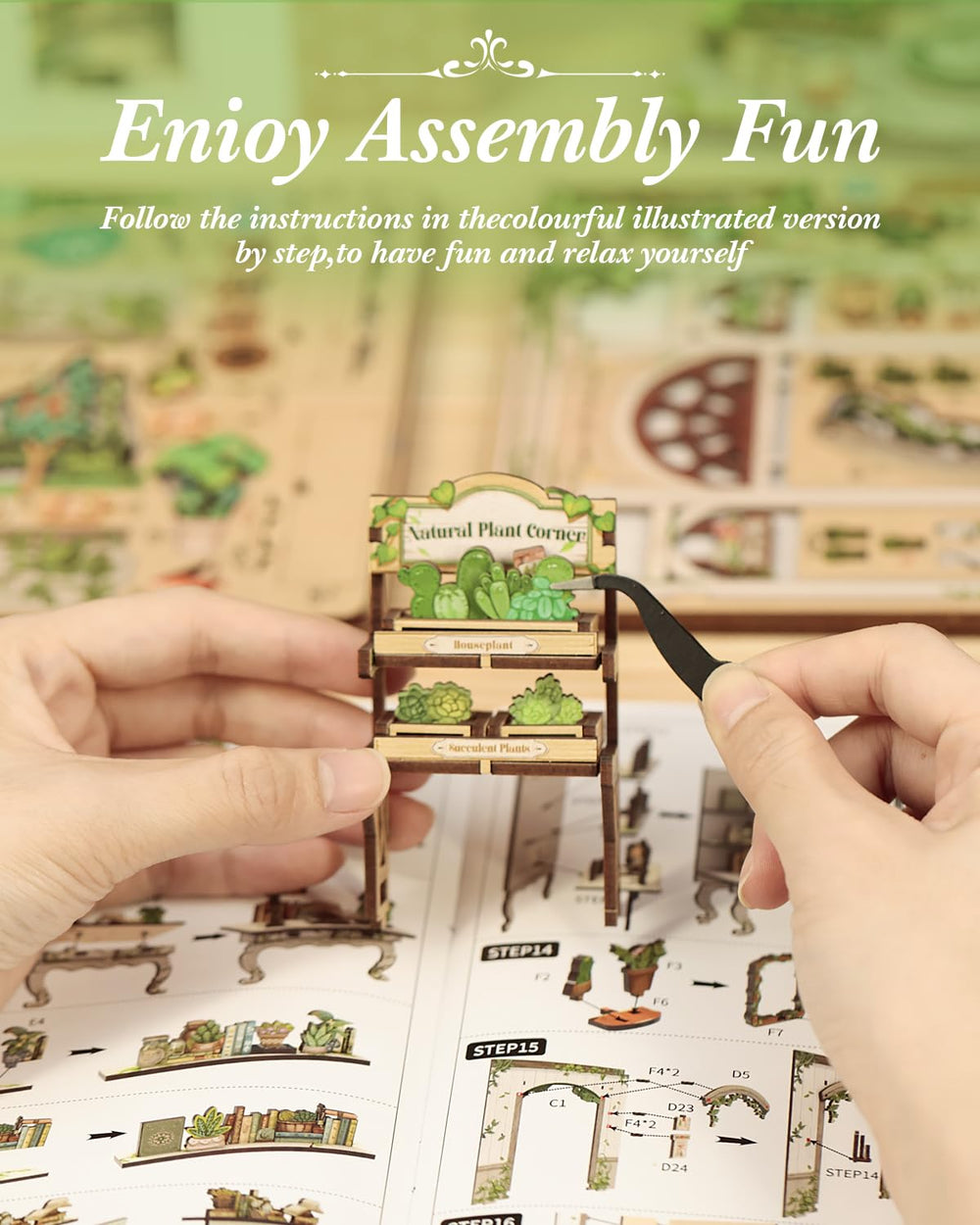 Cutefun Book Nook instructions guide easy assembly