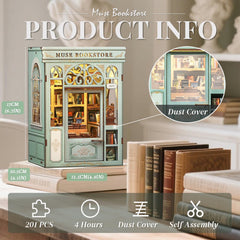 Cutefun Book Nook Kit large window detail brightens study